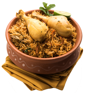 Kruidige kip biryani